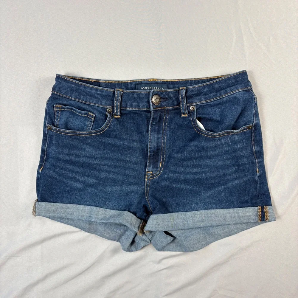 Aeropostale Flex Effects Jean Shorts Womens Size 10 High Rise - Picture 2 of 8